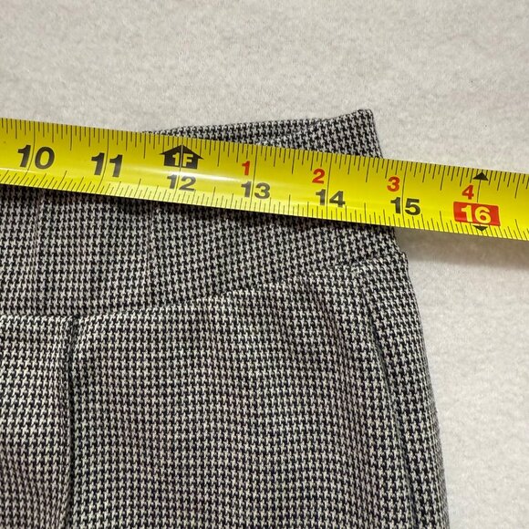 Croft & Barrow Women's Stretch Houndstooth Pintuck Black/White Ankle Pants Small - Picture 7 of 10